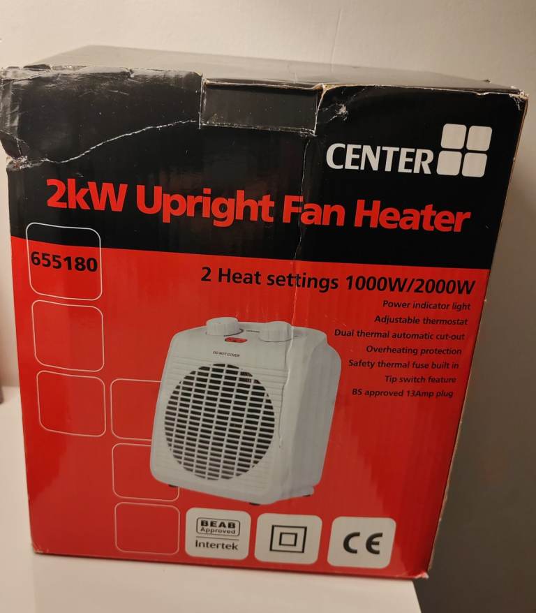 2KW Upright Fan Heater (New)