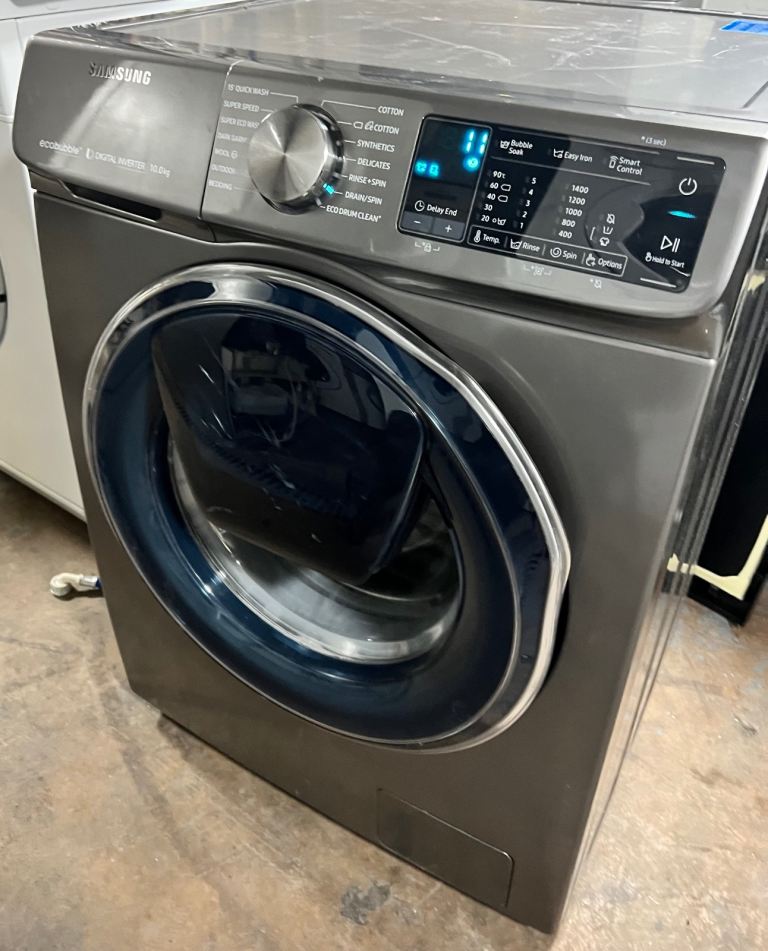 Samsung QDrive Ecobubble Washing Machine – silver 9kg