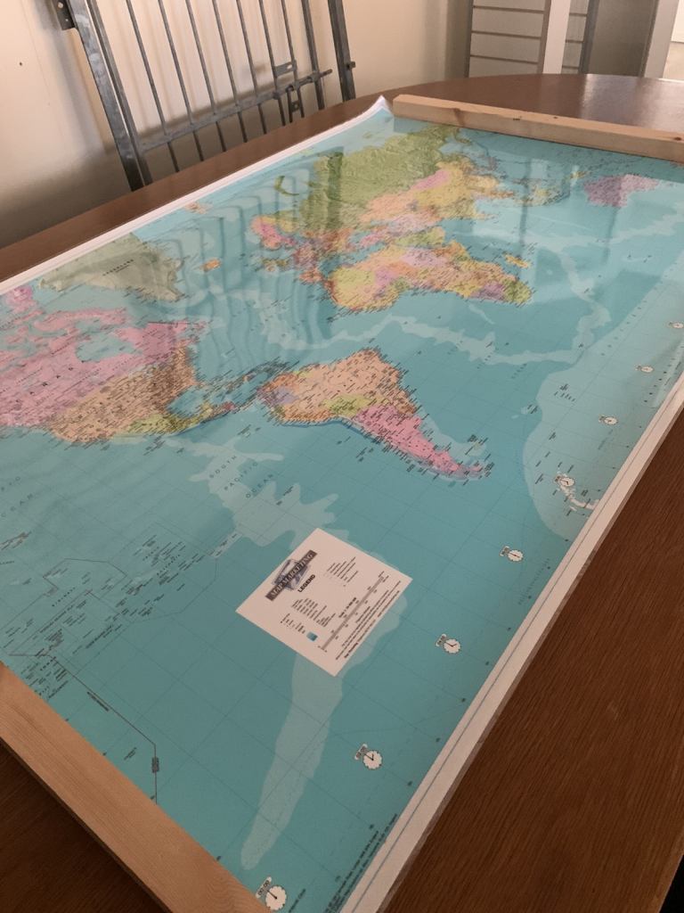 World Wall Map extra large laminated 