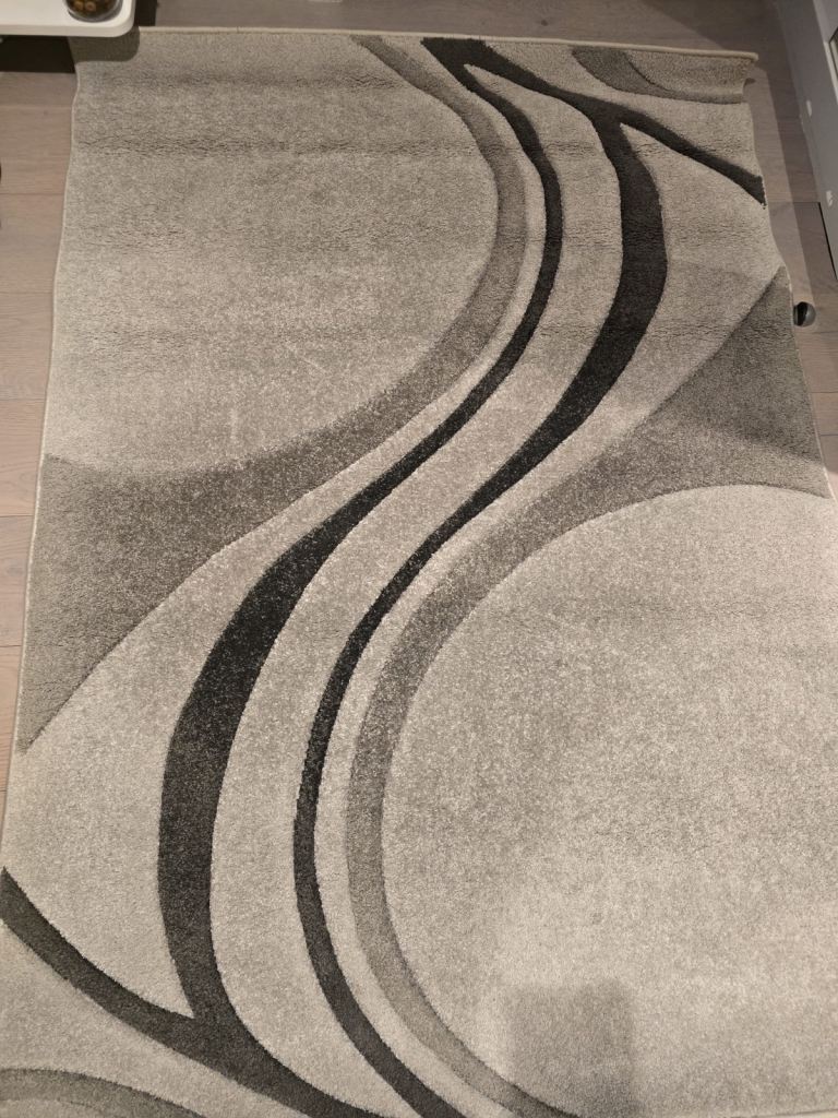 Grey Swirl Design Carpet 