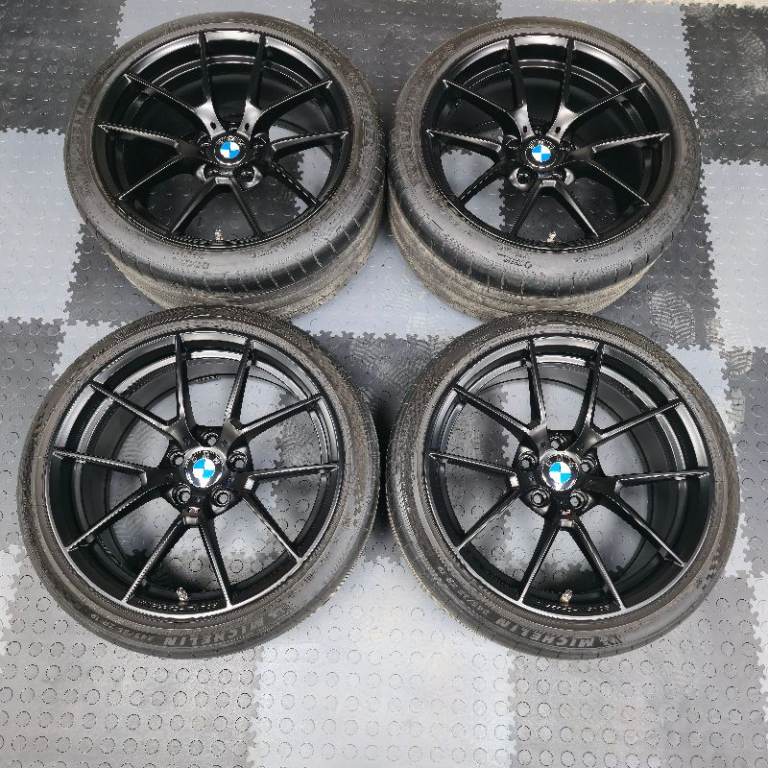 Genuine BMW 763M 19" Alloy Wheels M2 F87 Satin Black 
