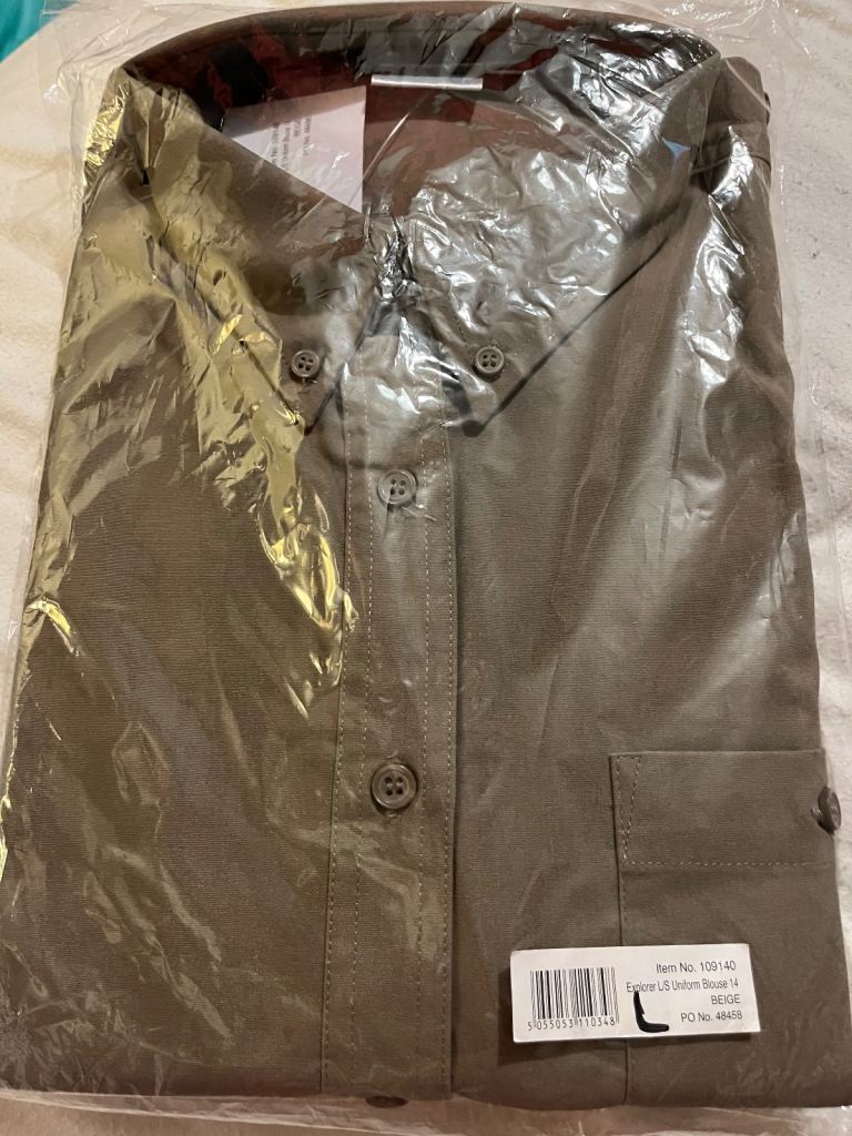 Explorers uniform. Girls blouse. Scout store. Size 14. 