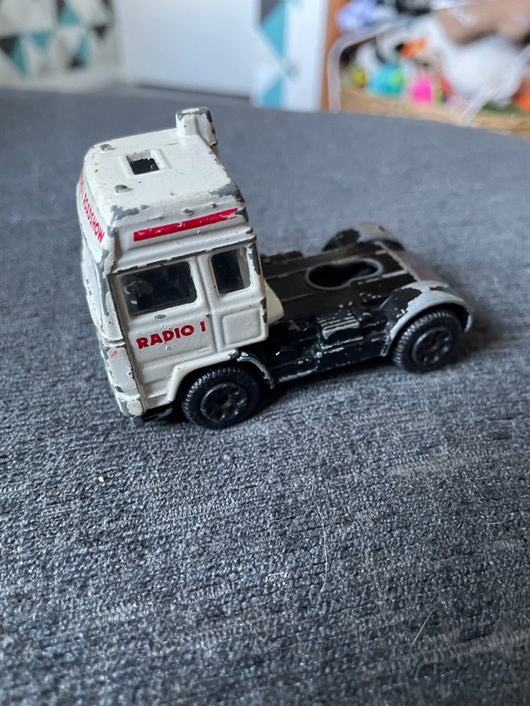 Corgi Seddon Atkinson truck model, specifically a "Radio 1" variant