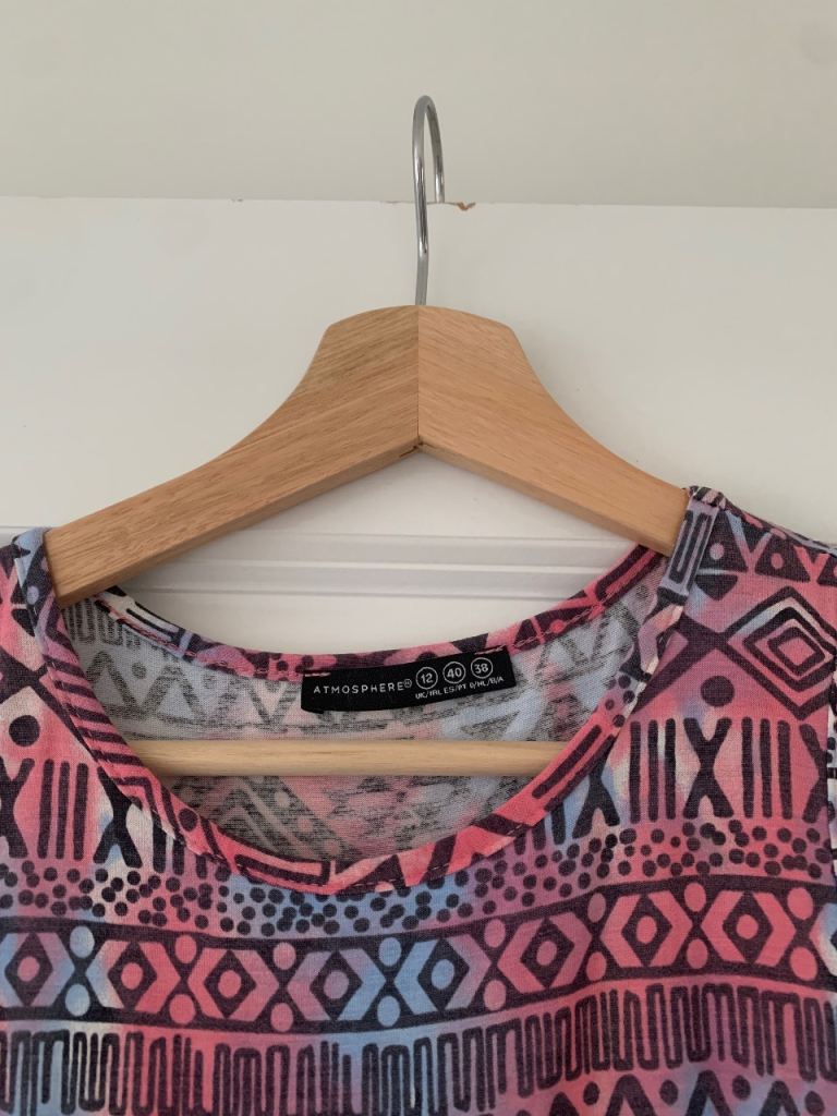 Atmosphere & Co Multicoloured Summer Dress – Size 12, Good Condition