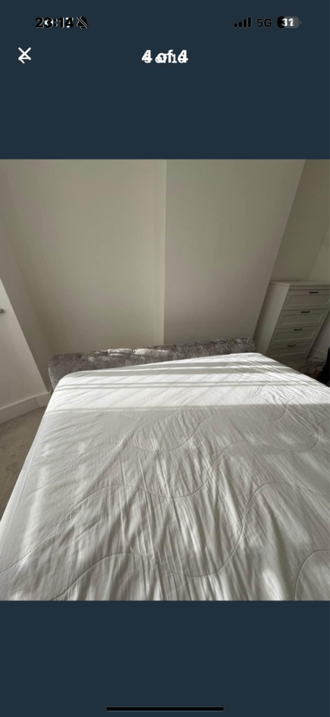 King size bed and frame 