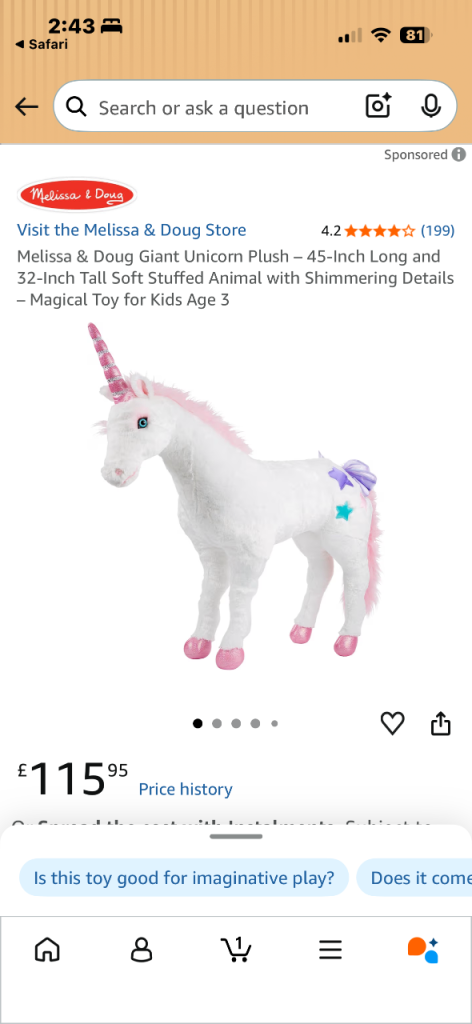 Mellissa and doing giant unicorn