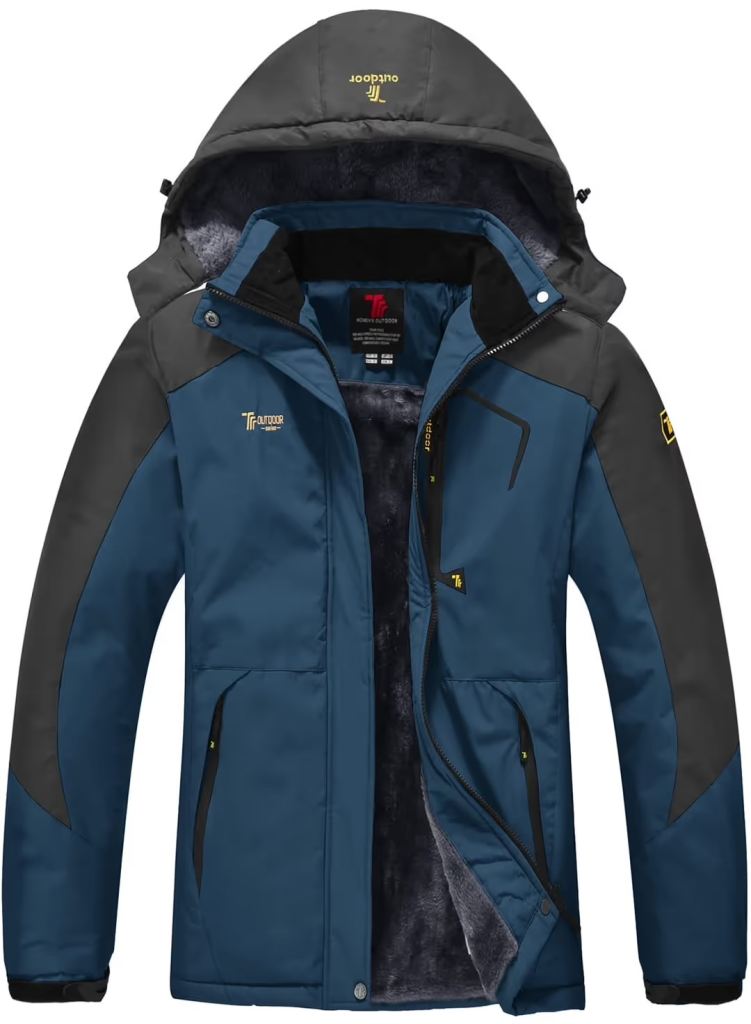 Unisex waterproof ski jacket, choice of Blue M, Pink L, White L/M