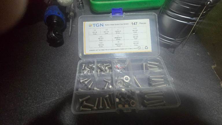 TGN M2.5 / M3 / M4 Screws and Nuts Assortment Box (50 Pieces)