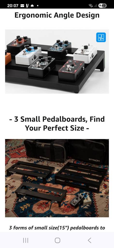 New boxed strich pedal board with carry case