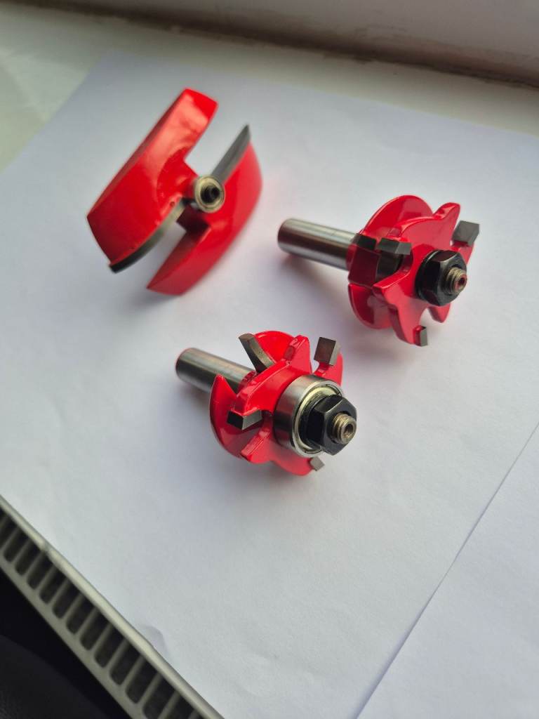 ½" Raised Panel Router Bit Set – Cabinet Door Rail & Stile Cutters – Carbide – With Box