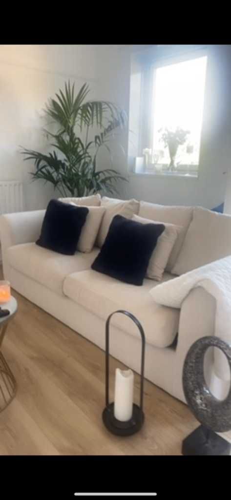 3 seater sofa - ivory 