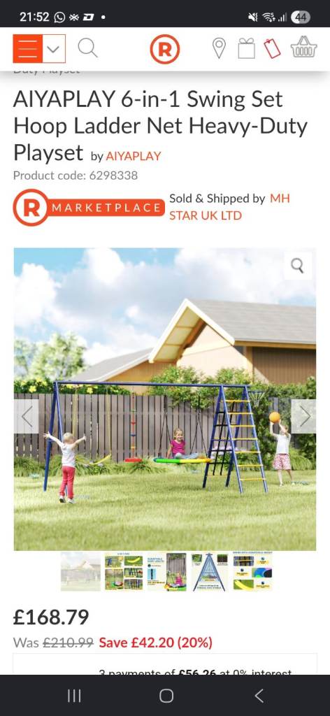 Swing set brand new in box
