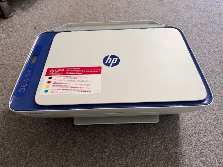HP Deskjet Printer/Scanner – Blue and White, Good Condition