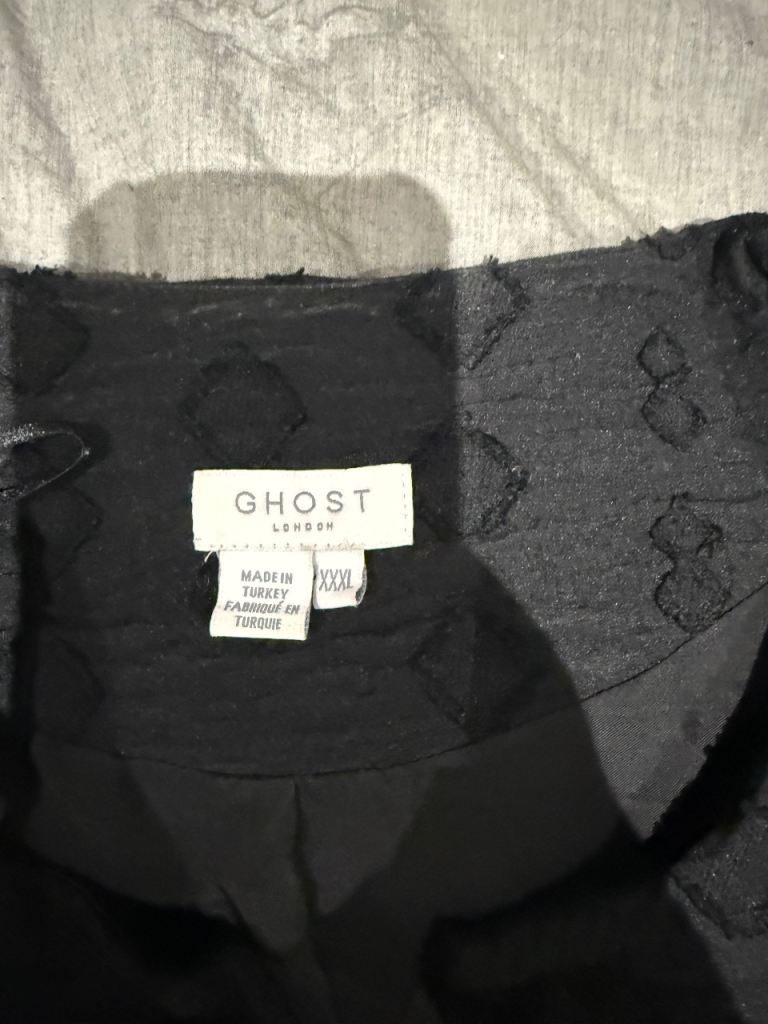 NEVER WORN - Ghost London cotton-Aztec pattern black jacket