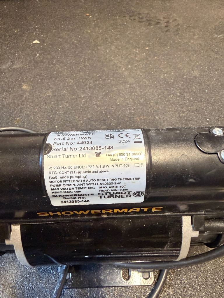 Stuart Turner Showermate S1.5 bar TWIN Shower Pump