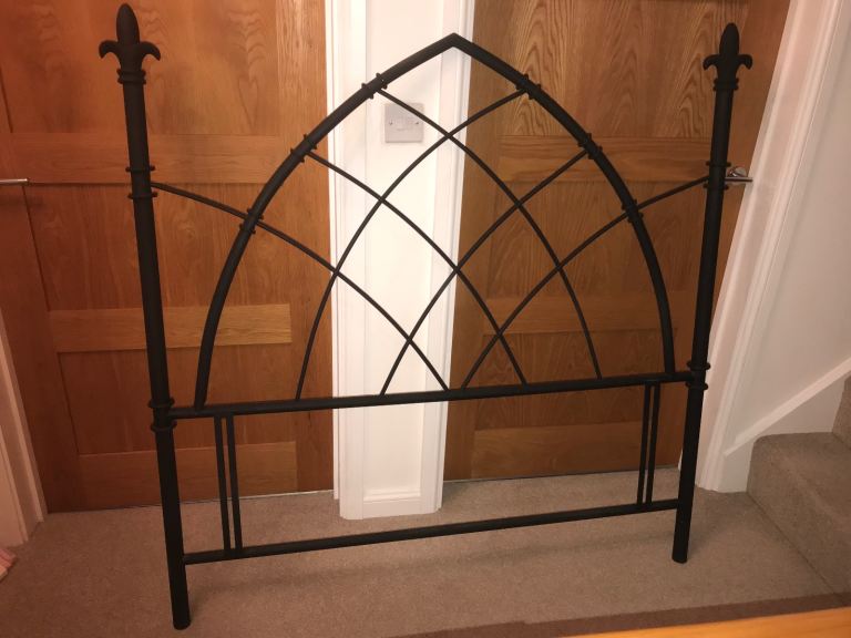 Luxury wrought iron double headboard