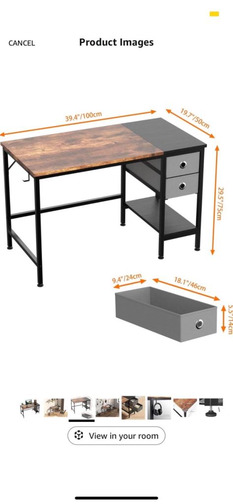 HOMIDEC Computer Desk, Office Work Writing Desk