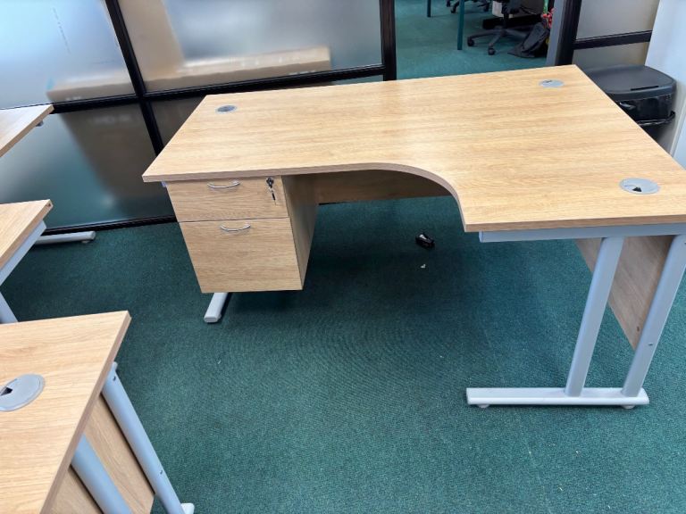 Large L-Shaped Office Desk with Drawers 10 available 
