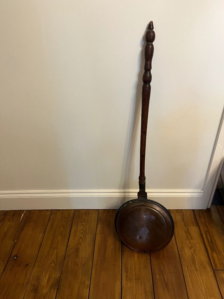 Antique Victorian copper bed warmer