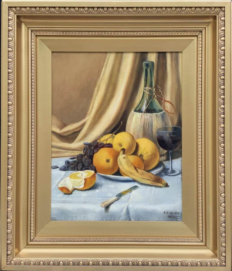 Museum Quality Still Life Oil Painting Edwardian Antique Signed Original (2of2)