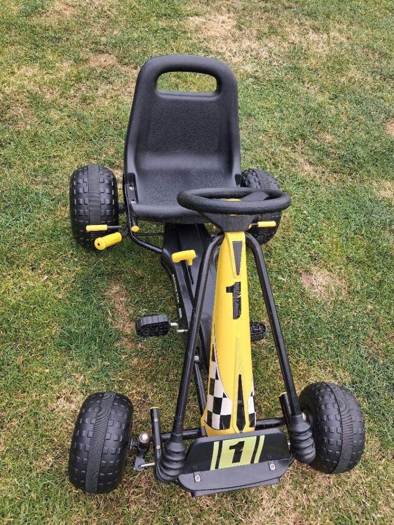 Kids Pedal Go Kart – Yellow and Black, Good Condition