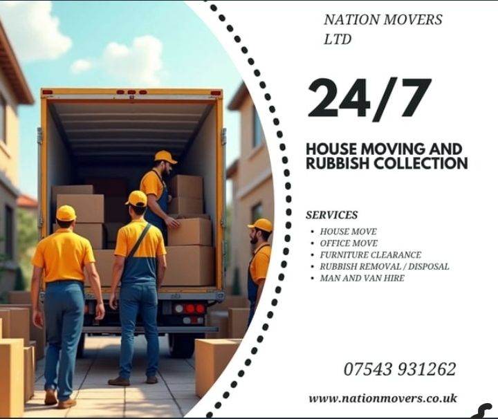Man and Van Hire house office piano furniture move Rubbish removals service