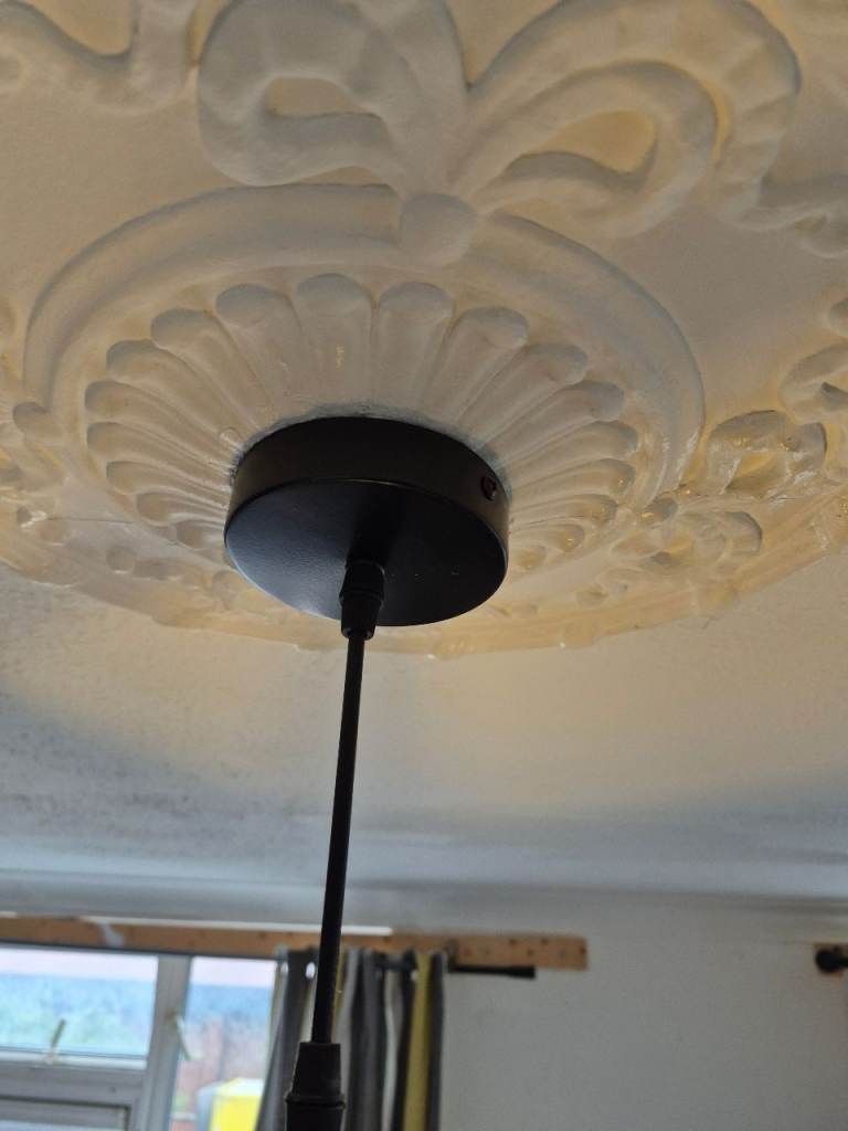 Black Orb Ceiling Light Fitting – Good Condition
