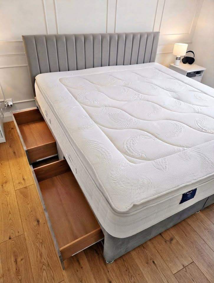 KING SIZE DIVAN BED WITH MATTRESS - BRAND NEW - FREE HOME DELIVERY