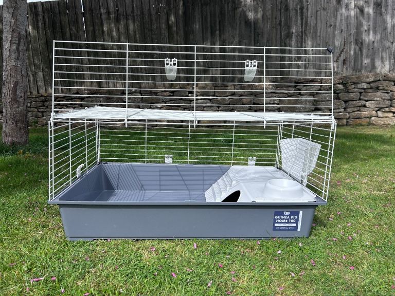 Indoor guinea pig hutch.