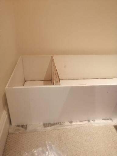 5ftx2ft white plywood tortoise table