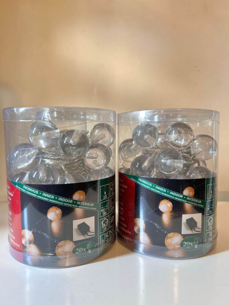 Konstsmide 40 LED Decorative Acrylic Balls,Indoor Christmas Tree Multifunction Lights (Warm White)