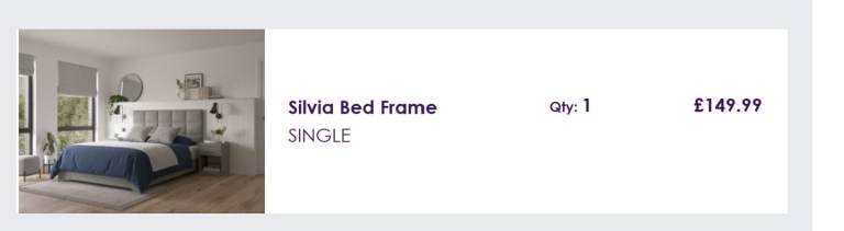 Silvia Single Bed– Like New