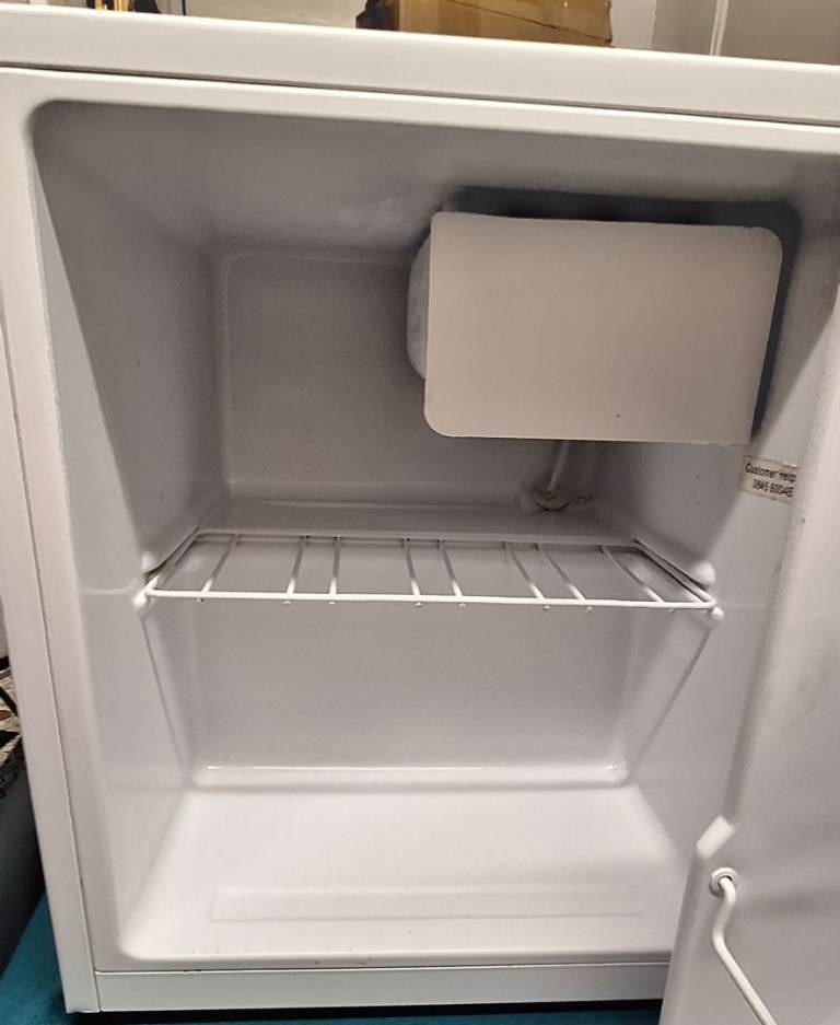 Argos tabletop fridge with small freezer 