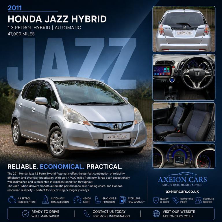 2011 Honda Jazz Gp1 Hatchback  Hybrid Electric Automatic