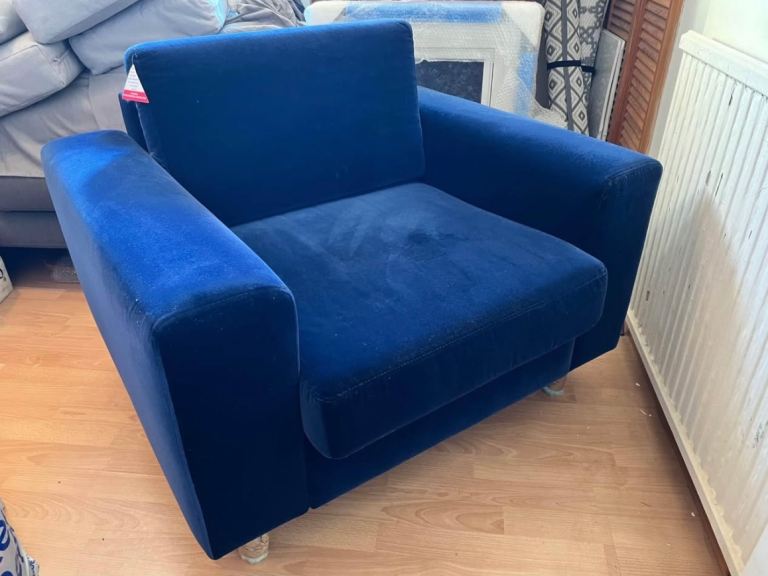 Good as new, mid-century-style armchair (available for collection). Originally £529.