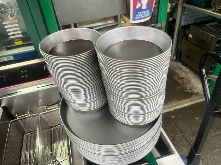 NEW QUALITY BLACK IRON 7'' PIZZA PAN CATERING COMMERCIAL KITCHEN FAST FOOD RESTAURANT SHOP EQUIPMENT