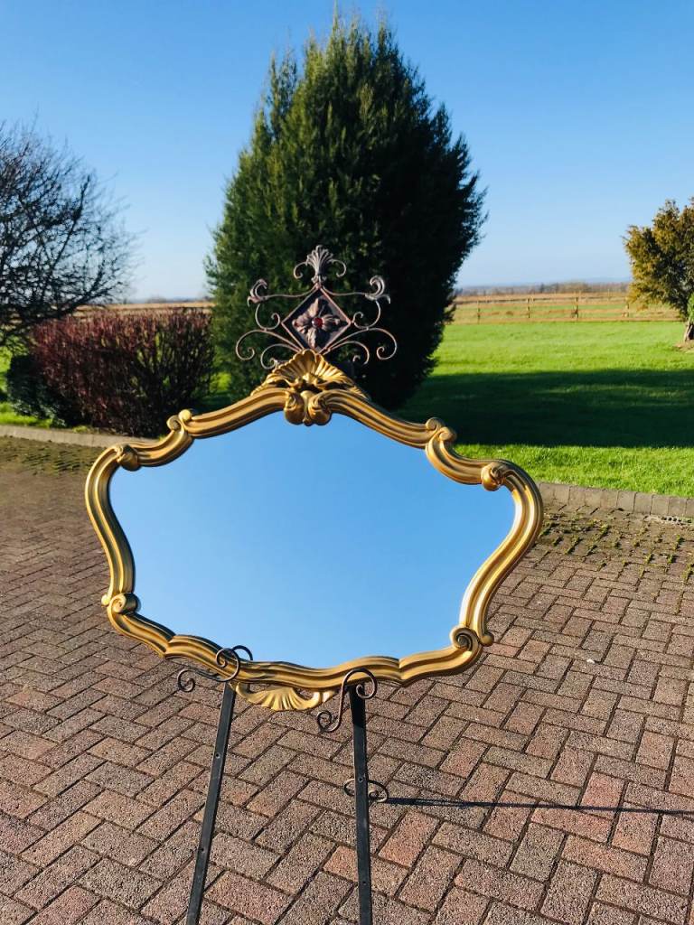 Rococo-Style Gilt Wall Mirror