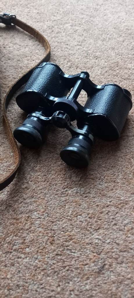 Vintage Binoculars with leather cross body case