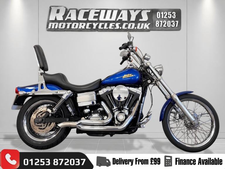 HARLEY DAVIDSON DYNA FXDWG WIDE GLIDE 2007 BLUE 29,282 MILES USED MOTORCYCLE