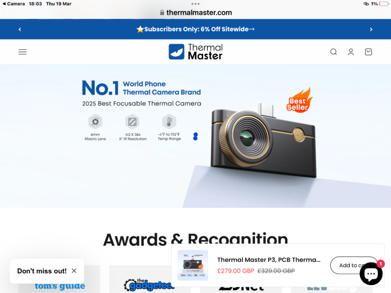 Thermal focusing camera by thermal ,aster