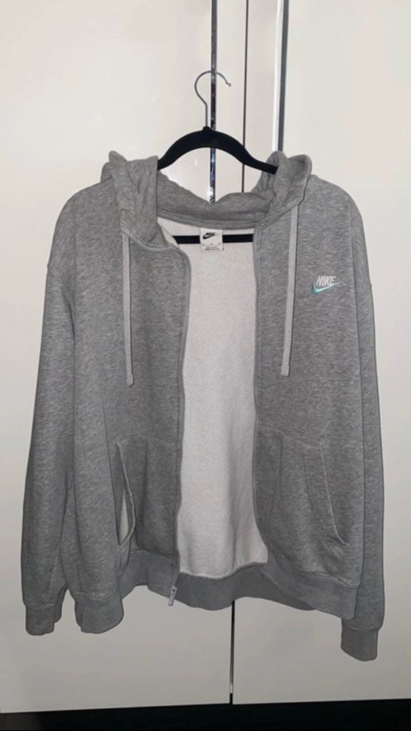 Nike Grey Zip-Up Hoodie 