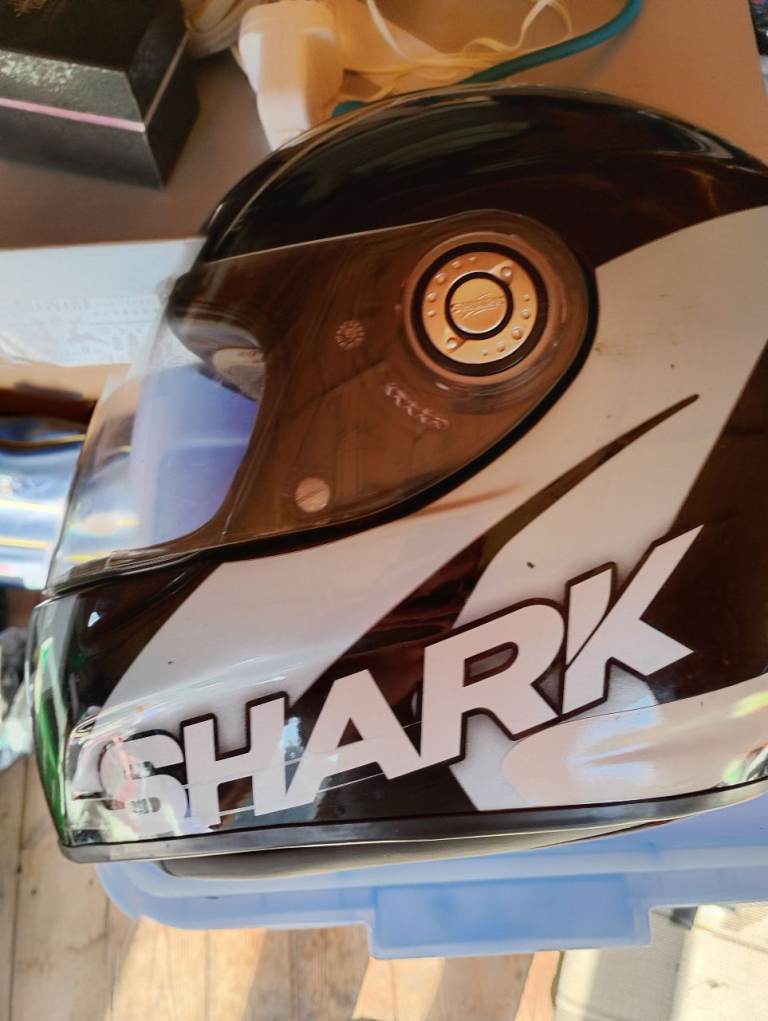 Shark carbon fibre motorbike helmet 