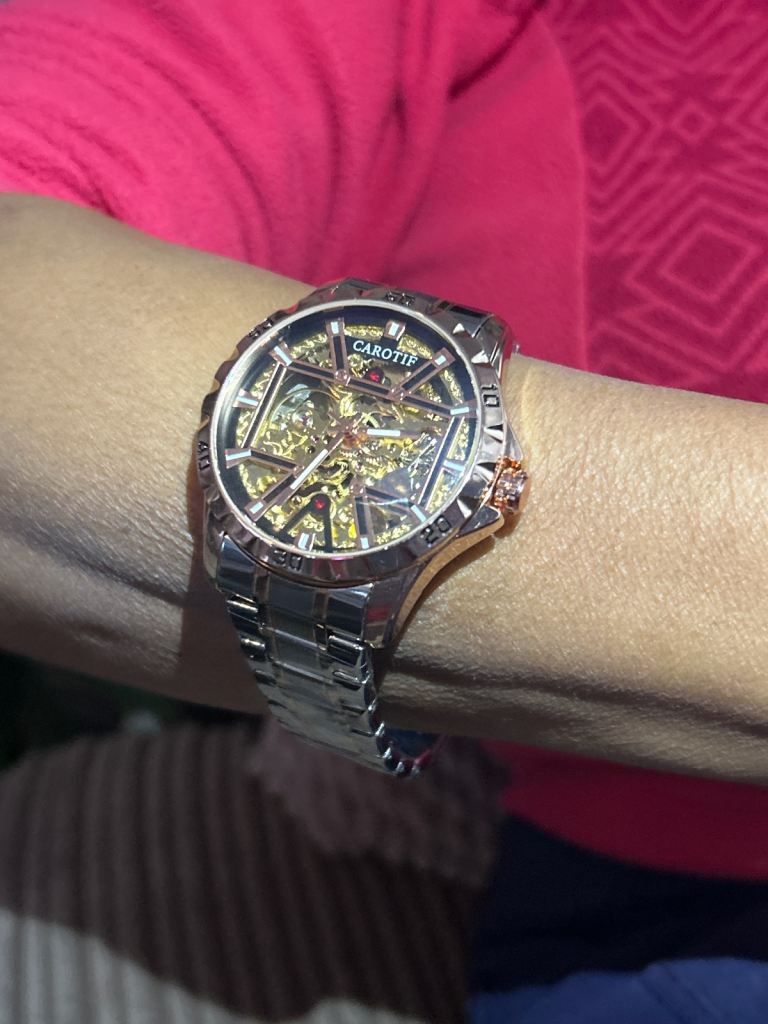 Men’s Carotif Stainless Steel Back Automatic Watch (NO. 2476)