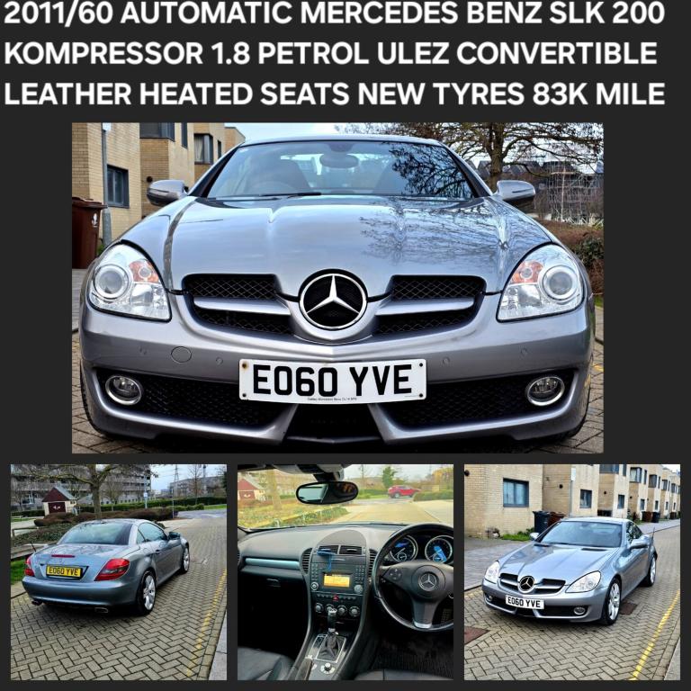 2010 Mercedes-Benz SLK AUTOMATIC 200K 1.8 PETROL ULEZ CONVERTIBLE 90 DAYS WARRANTY £3495 CONVERTI...