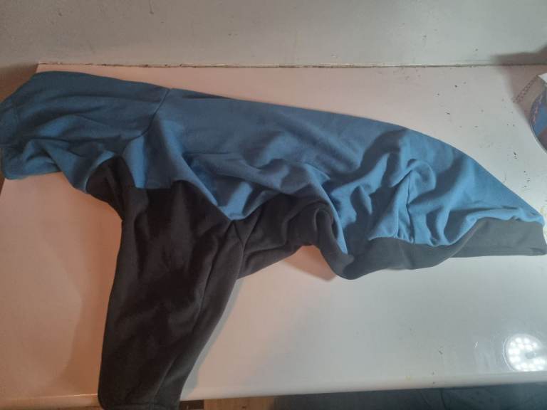 Pumyporeity Turtle neck Jumper to suit Greyhounds Salukis XL - Blue/Black.