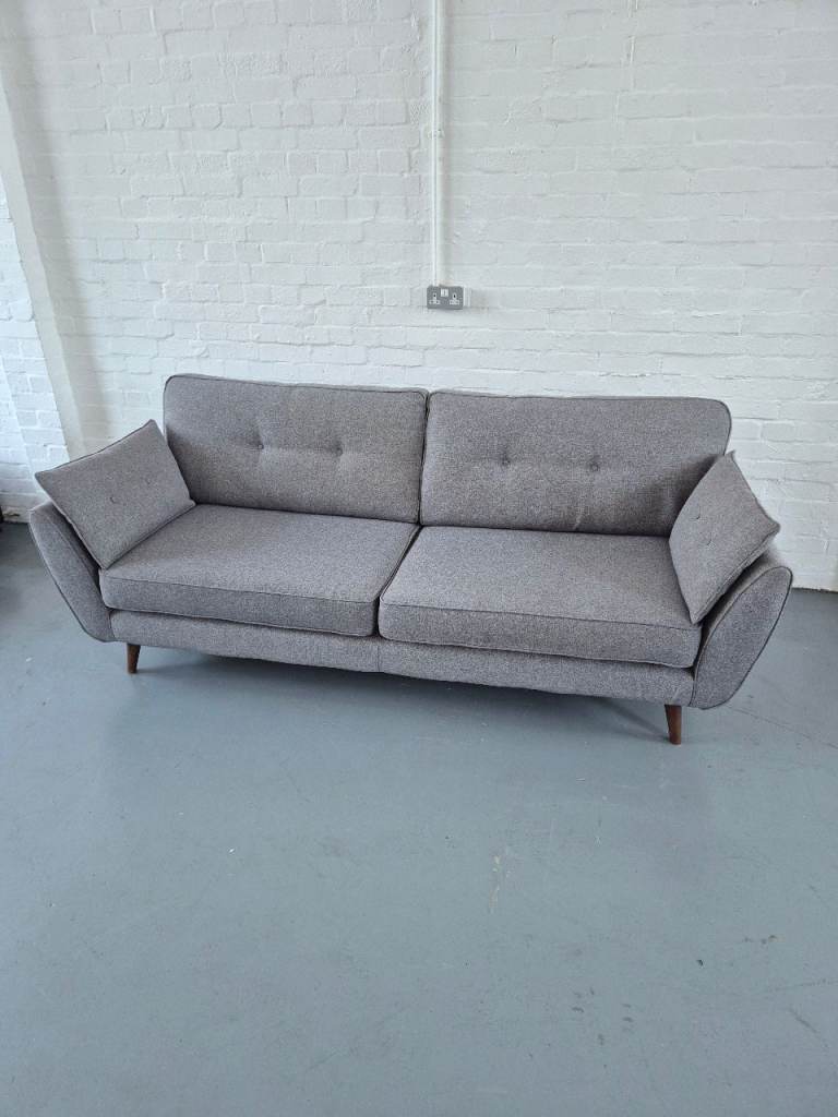 DFS French Connection Zinc 4 Seater Sofa in Grey RRP £899 *FREE LOCAL DELIVERY*