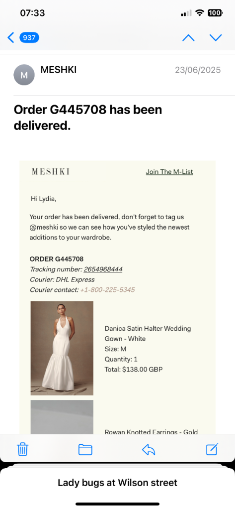 Fishtail wedding dress