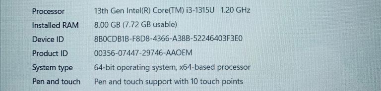 HP i3 13thGen TouchScreen x360 Full HD UltraFast Laptop, 8GB 256GB SSD, LIKE NEW