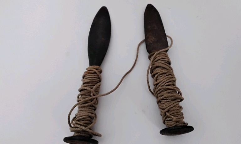 Vintage bricklayers string line old