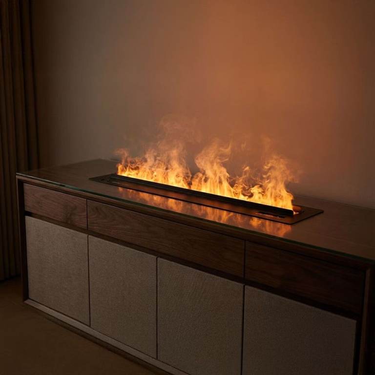 Modern Electric Water Vapour Fireplace Insert - Realistic Flame Effect